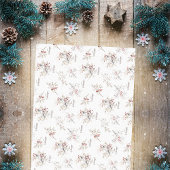 シンプル冬の鳥レッドベリークリスマス 薄葉紙