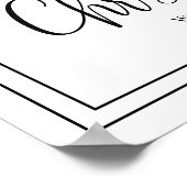 シンプル冬クリスマスパーティーウェルカムサイン ポスター (角)