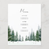 シンプル冬クリスマスパーティー招待状プログラムメニュー チラシ (裏面)