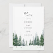 シンプル冬クリスマスパーティー招待状プログラムメニュー 招待状 (裏面)