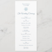 シンプル冬シルバーブルースノーフレーククリスマス プログラム (裏面)