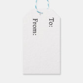 シンプル冬スノーフレークブルー&ホワイトギフトラベル ギフトタグ (裏面)