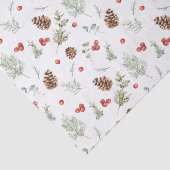 シンプル冬パインベリーウォーター色クリスマス 薄葉紙 (詳細)