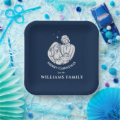 シンプル出生エレガントベビーイエスメリークリスマス ペーパープレート (パーティー)