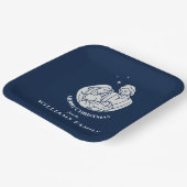 シンプル出生エレガントベビーイエスメリークリスマス ペーパープレート (傾斜あり)