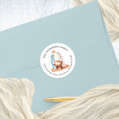 シンプル出生シーンの戻り名住所 ラウンドシール