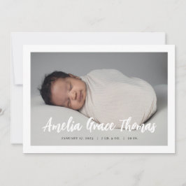 シンプル出産のお知らせ 招待状