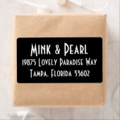 シンプル出荷ラベルブラック&ホワイトB&W ラベル (インサイチュ)