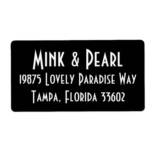 シンプル出荷ラベルブラック&ホワイトB&W ラベル (正面)