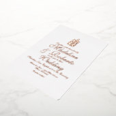 シンプル分岐箔押結婚し箔招待状 箔招待状 (回転した状態)