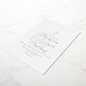 シンプル分岐箔結婚押し銀 箔招待状 (回転した状態)