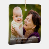 シンプル初めてのクリスマスおばあちゃん セラミックオーナメント (右)