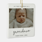 シンプル初めてのクリスマスモダンおばあちゃん セラミックオーナメント (右)