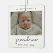 シンプル初めてのクリスマスモダンおばあちゃん セラミックオーナメント (左)