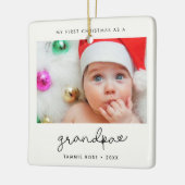 シンプル初めてのクリスマスモダンを祖父として セラミックオーナメント (左)