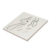 シンプル勉強 – 女性のスケッチ タイル (側面)