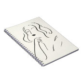 シンプル勉強 – 女性のスケッチ ノートブック (右側)