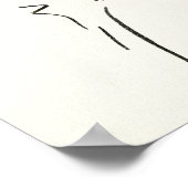 シンプル勉強 – 女性のスケッチ ポスター (角)