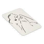 シンプル勉強 – 女性のスケッチ マグネット (右側)