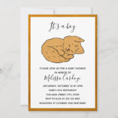 シンプル動物漫画ベビーシャワー招待状 招待状 (正面)