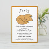 シンプル動物漫画ベビーシャワー招待状 招待状 (スタンド正面)