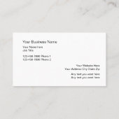 シンプル動物足シルエット名刺 名刺 (裏面)