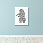 シンプル動物飼育幾何着色術 キャンバスプリント (インサイチュ (ウッドフロア))