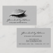 シンプル化粧美しい睫毛グリッター銀 名刺 (正面/裏面)