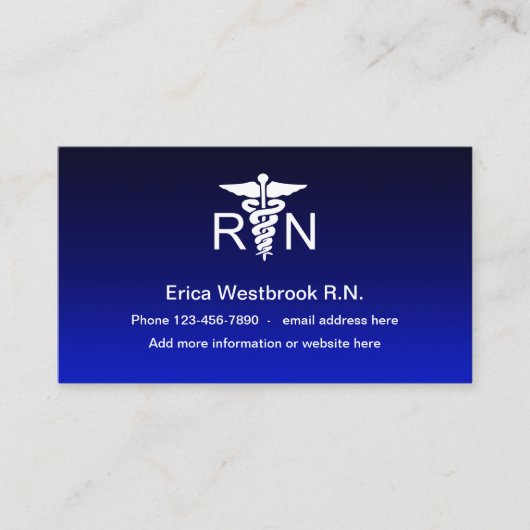 シンプル医モダン療登録ナース 名刺 (正面)