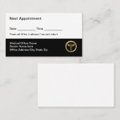 シンプル医務局アポイントメントカード 予約カード (正面/裏面)