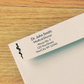 シンプル医用アスクレピウスカドゥセウス白黒 セルフインキングスタンプ