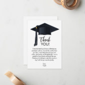 シンプル卒業ありがとう ノートカード (正面/裏面インサイチュ)