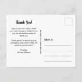 シンプル卒業ありがとう ポストカード (裏面)