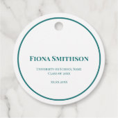 シンプル卒業お祝い白と緑 フェイバータグ (裏面)