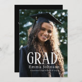 シンプル卒業の発表 | 2025パーティー セーブザデート (正面/裏面)