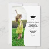 シンプル卒業エレガント、卒業発表 招待状 (裏面)