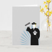 シンプル卒業カー空白のド カード (黄色い花)