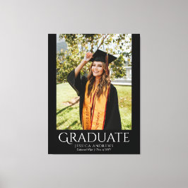 シンプル卒業スタイリッシュモダン写真 キャンバスプリント