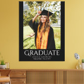 シンプル卒業スタイリッシュモダン写真 キャンバスプリント (インサイチュ (リビング))