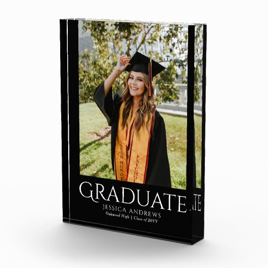 シンプル卒業スタイリッシュモダン写真 フォトブロック (右)