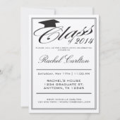 シンプル卒業フォーマルお祝い招待状 招待状 (正面)