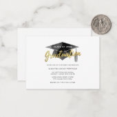 シンプル卒業ミニマリスト ノートカード (正面/裏面インサイチュ)