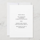 シンプル卒業モダンの招待状 招待状 (裏面)