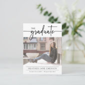 シンプル卒業モダンはがき ポストカード (スタンド正面)