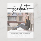 シンプル卒業モダンはがき ポストカード (正面)