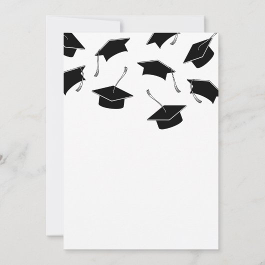 シンプル卒業モダンパーティー招待状 招待状 (裏面)