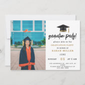 シンプル卒業モダンパーティー招待状 招待状 (正面)