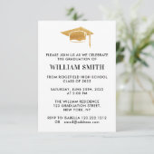 シンプル卒業モダン会 招待状 (スタンド正面)