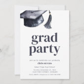 シンプル卒業党招待状 招待状 (正面)