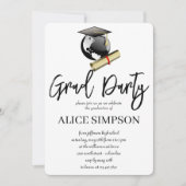 シンプル卒業党招待状 招待状 (正面)